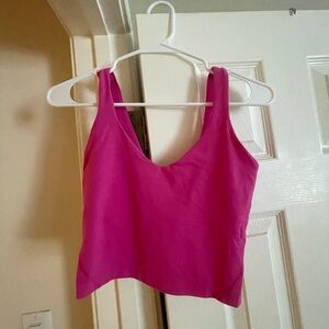 Lululemon Athletica Vibrant Pink Crop Top